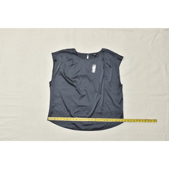 Express Women's Gray Sleeveless Blouse Top Regular Size XL Polyester NWT - Picture 4 of 8